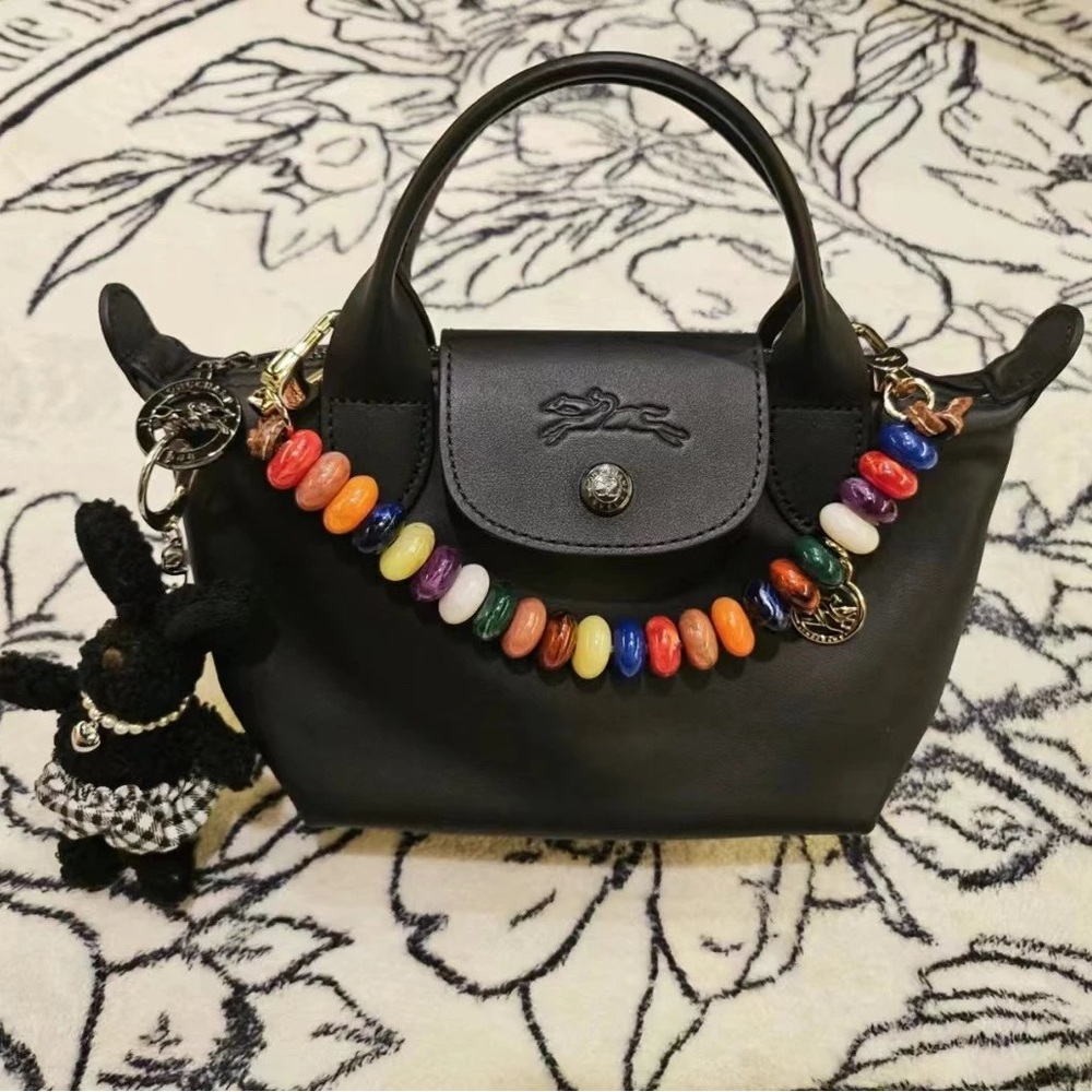 Longchamp Multicolor Beaded bag charm/holder. - Picture 4 of 4